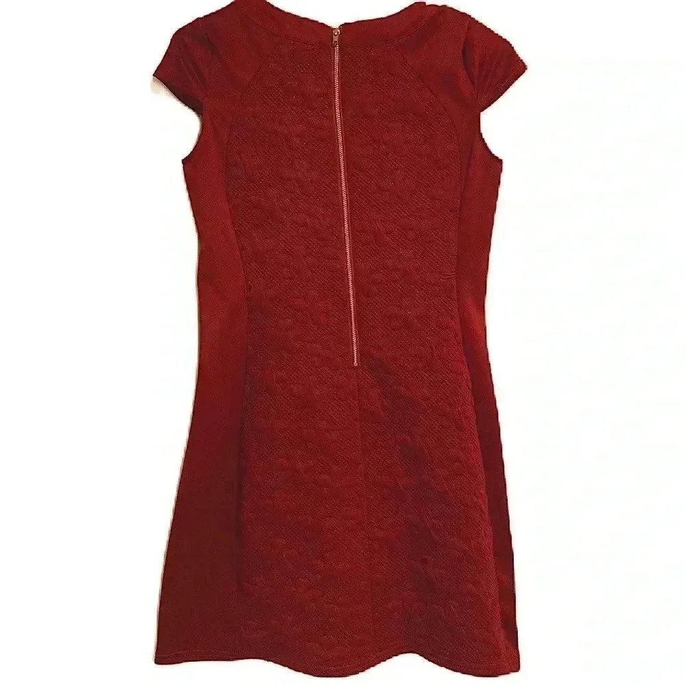 Blush by us Angels Girl’s Mini Dress Maroon Glitter Fabric Sz. 16 (No Belt) - Picture 2 of 10